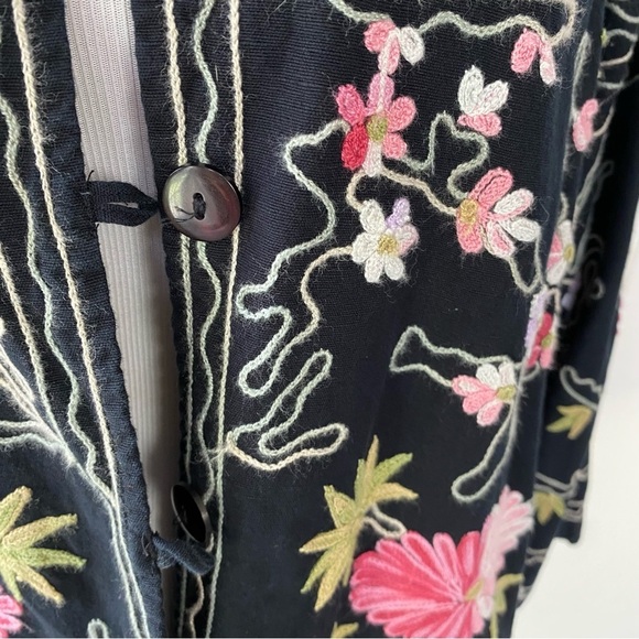 VTG Bedford Fair Embroidered Jacket Sz 1X W Floral Dark Romantic Y2K Fairy Boho - Picture 4 of 16